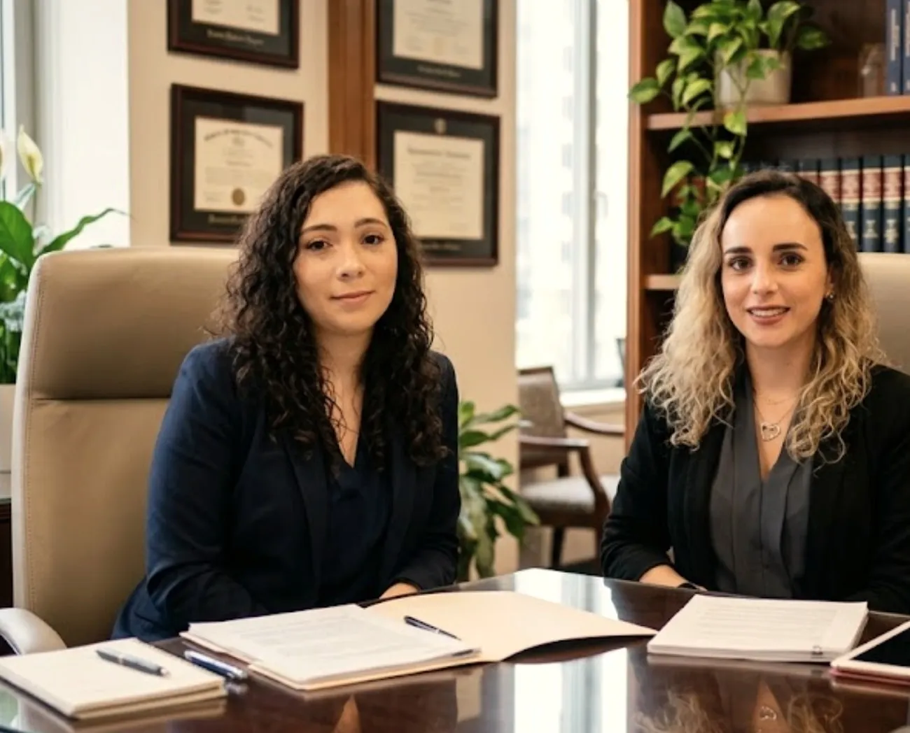 Raquel Velez e Rita Nunes Duarte, sócias da Duarte Velez & Associados, no escritório